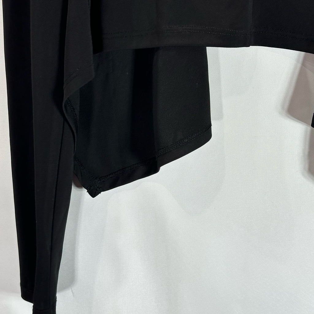 CARMEN CARMEN MARC VALVO Women's Black Solid Open-Front Long Sleeve Cardigan SZL