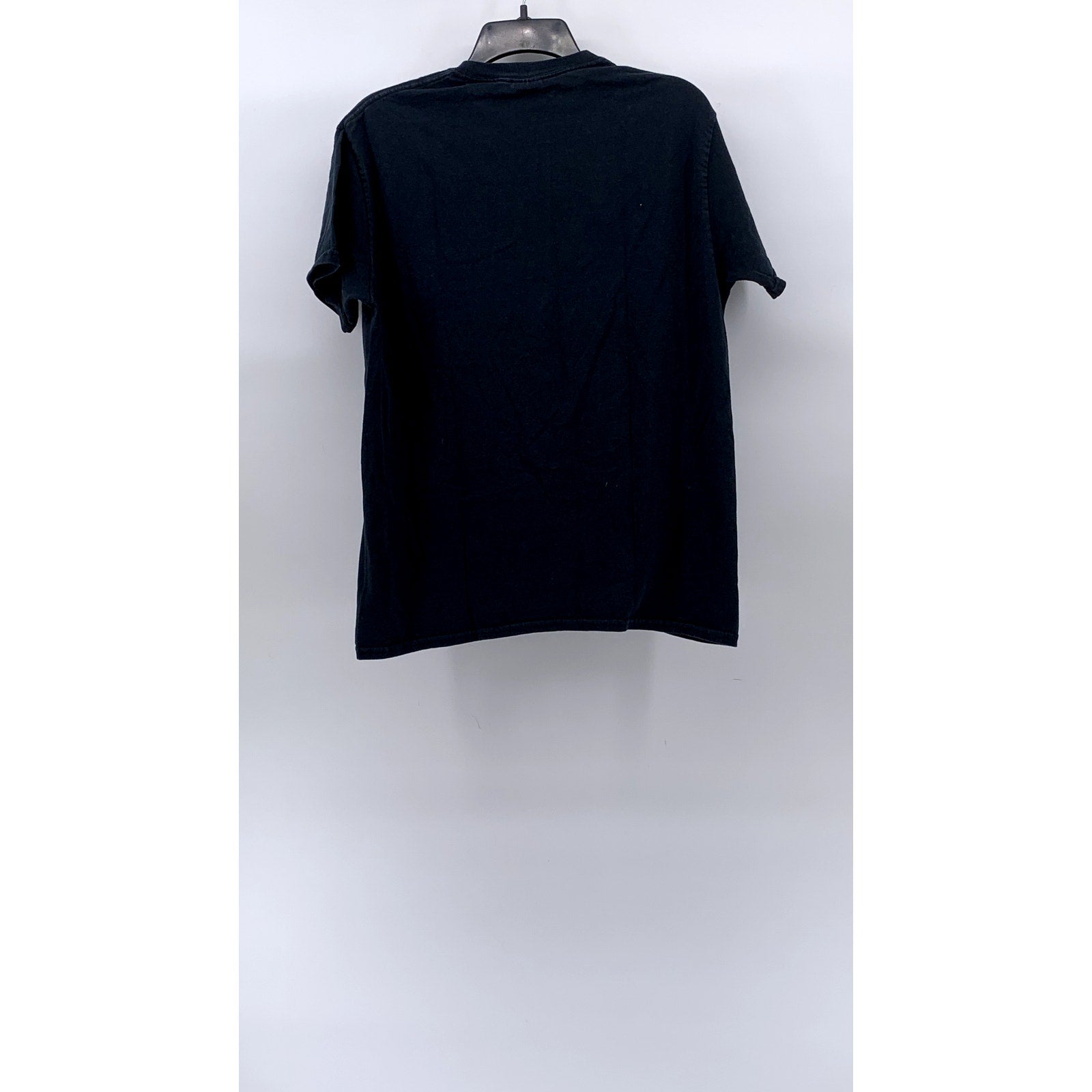 GILDAN Men's Washed Black Graphic Crewneck Casual Short Sleeve T-Shirt SZ M