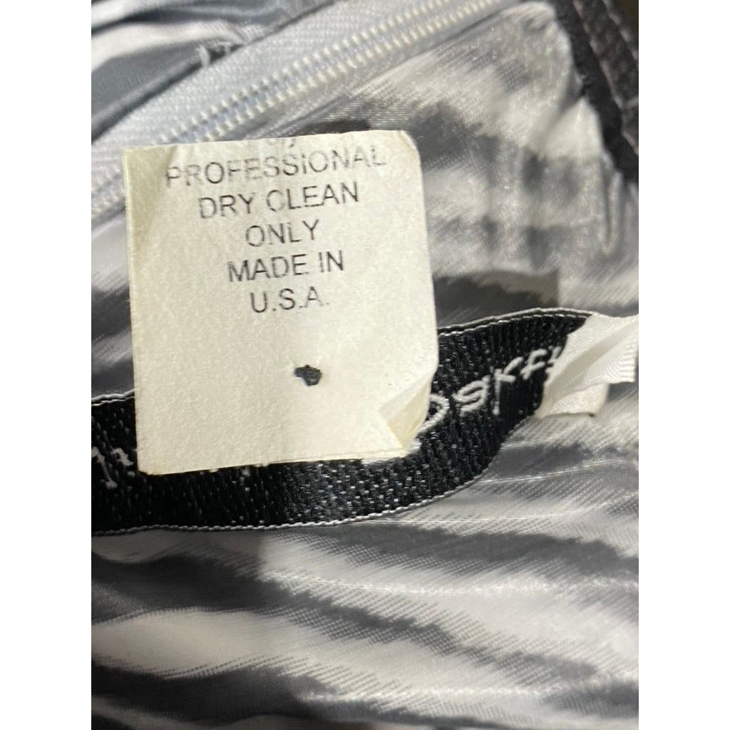 NICOLE BAKTI Vintage y2k Women's Strapless Bodycon Zebra Beaded Mini Dress SZ S