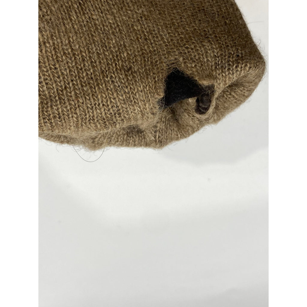 SERMONETA Women's Brown Leather Cashmere Lined Gloves SZ 7