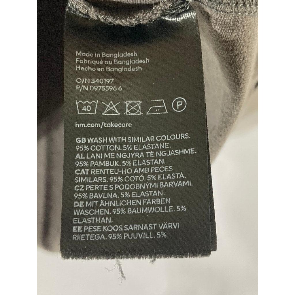 DIVIDED BY H&M Women's Dark Gray Crewneck Short Sleeve Cropped Top SZ M