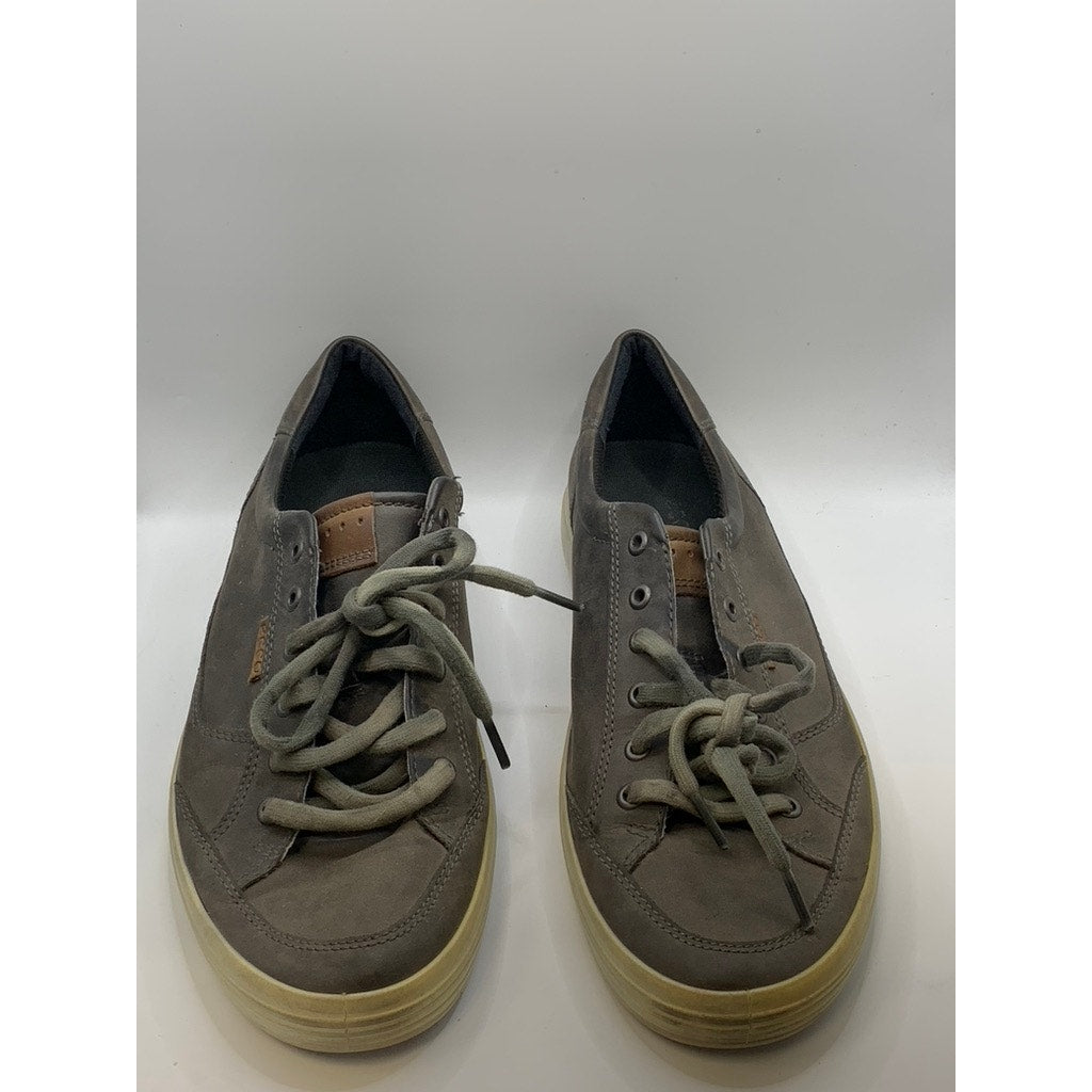 ECCO Men's Gray Faux-Leather Lightweight Sneakers SZ 12