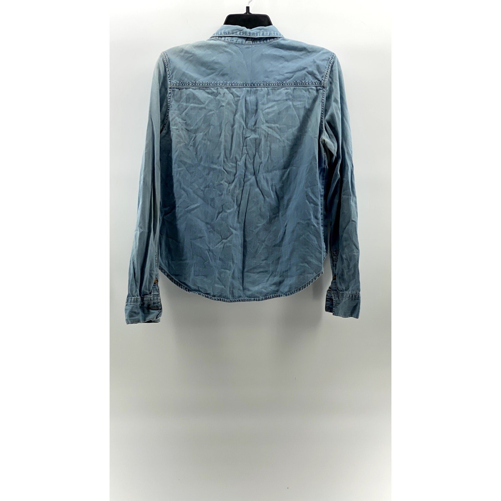 DIVIDED BY H&M Women's Blue Denim Button-Up Long Sleeve Casual Top SZ 10