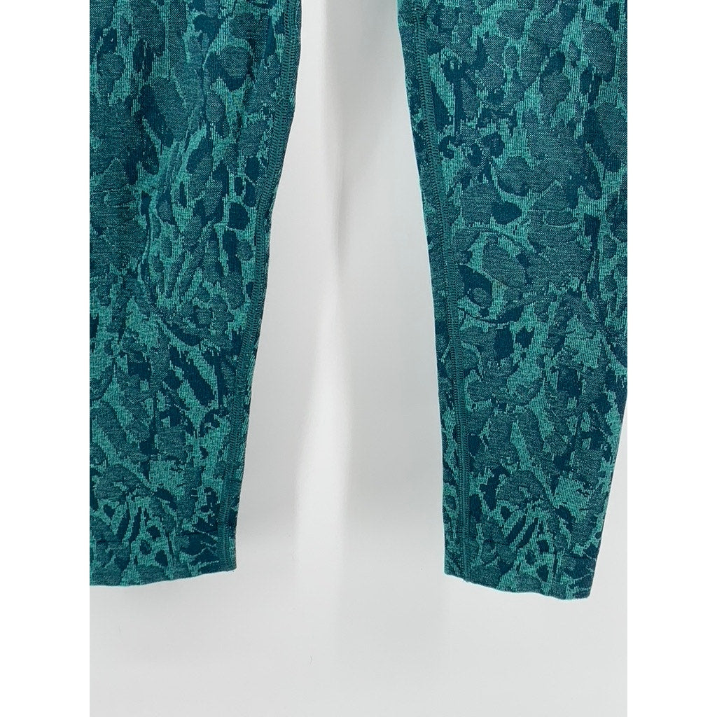 GYMSHARK Women's Green Printed High Rise Leggings SZ XS