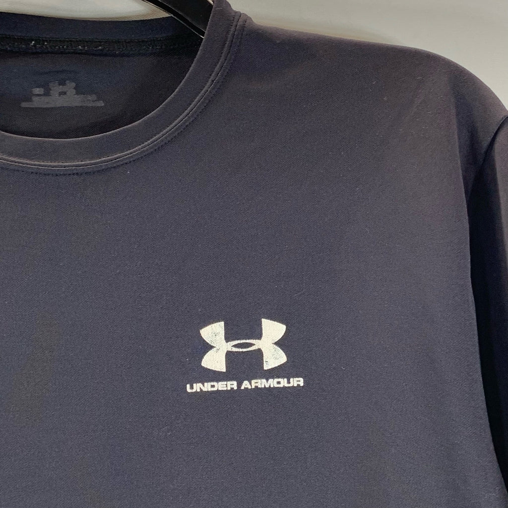 UNDER ARMOUR Men's Black Crewneck Short Sleeve Active T-Shirt SZ M
