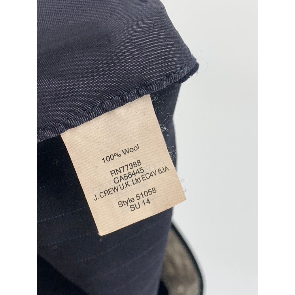 J.CREW Women's Petite Navy Pinstripe Favorite Fit Wool Pants SZ 0P