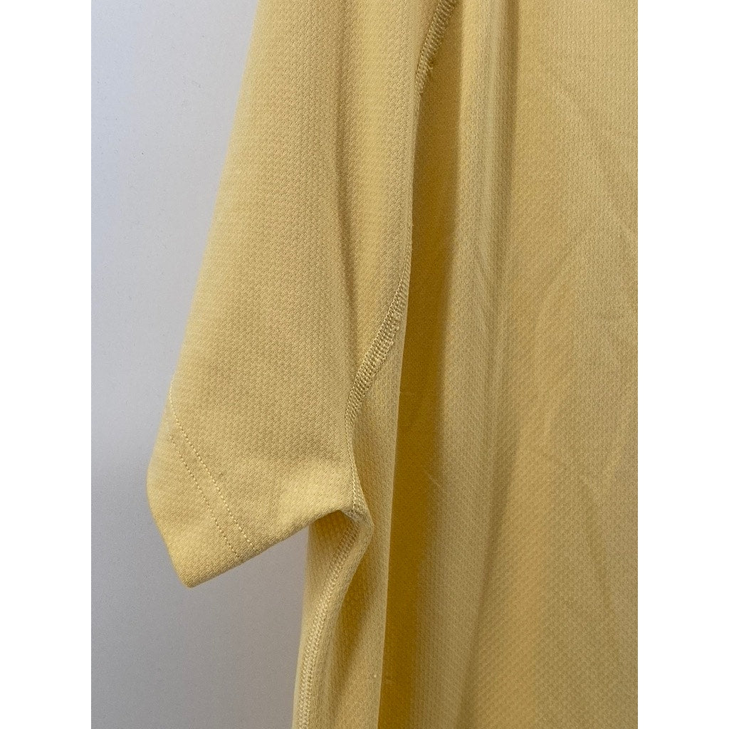 OUTDOOR VOICES Men’s Mustard Yellow Textured Crewneck Short Sleeve T-Shirt SZ L