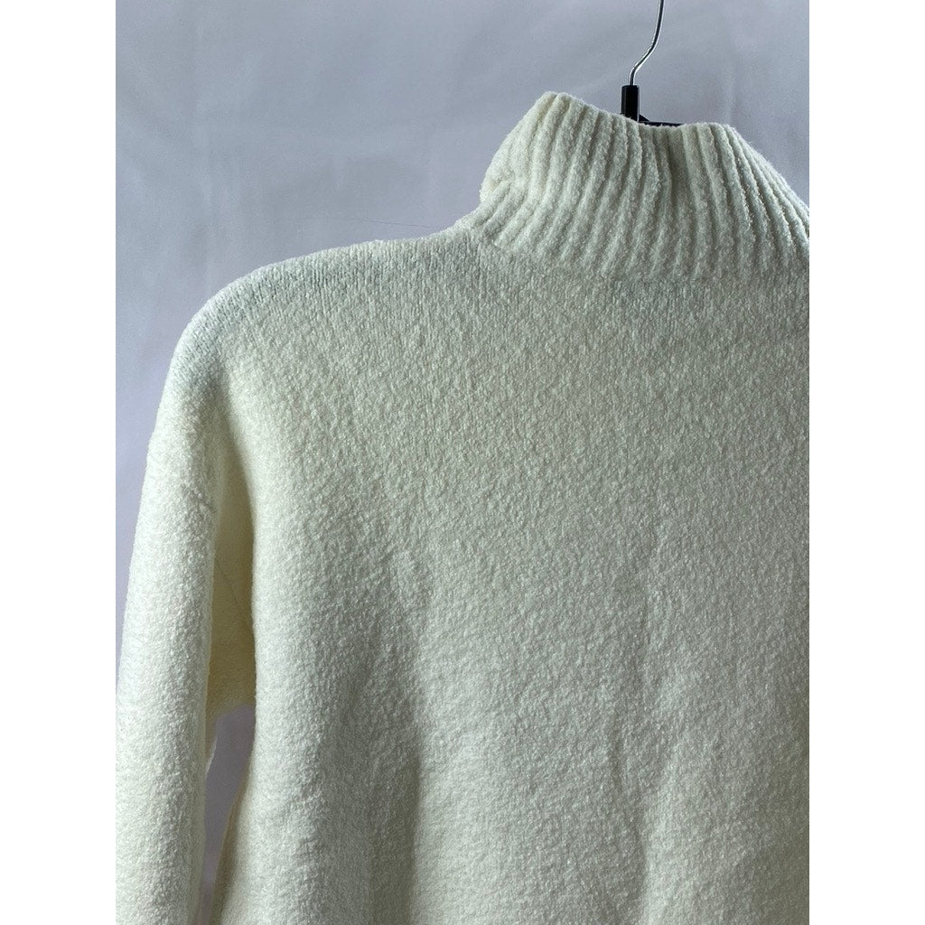 & OTHER STORIES PARIS ATELIER Women’s Cream Knit Pull Turtleneck Sweater SZ XS
