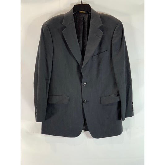 BROOKS BROTHERS 346 Men's Black Wool-Blend Stretch Two-Button Short Blazer SZ38S