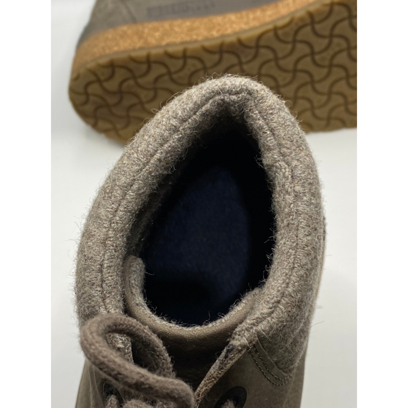 BIRKENSTOCK Women's Taupe Nubuck Leather Lace-Up Cork Honnef Sneakers SZ 7