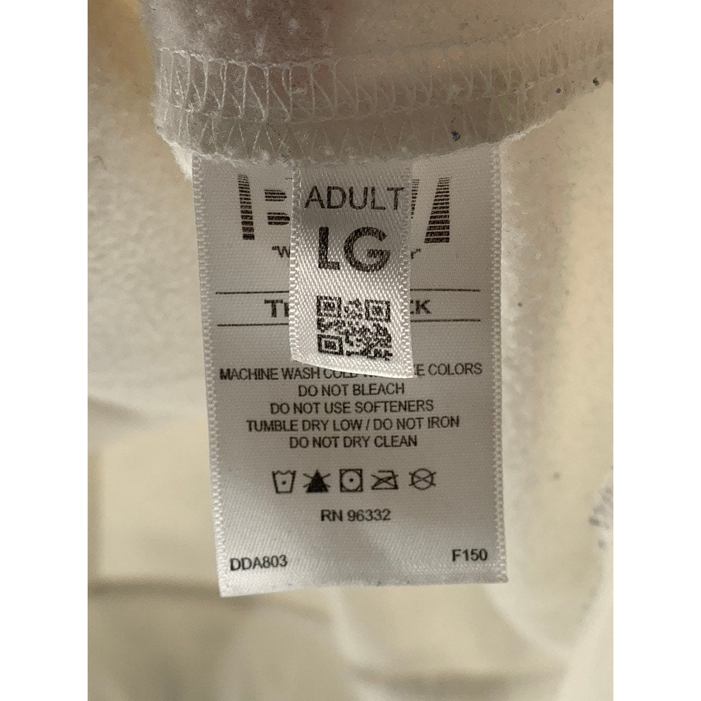 BAW Unisex Adult White Casual Classic-Fit Thermotek Pullover Hoodie SZ L