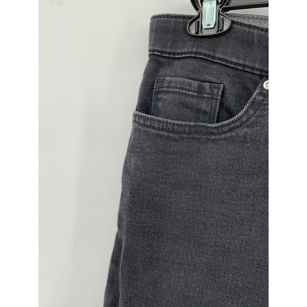 LEE Women's Black Regular-Fit Straight-Leg Mid-Rise Shorts SZ 12