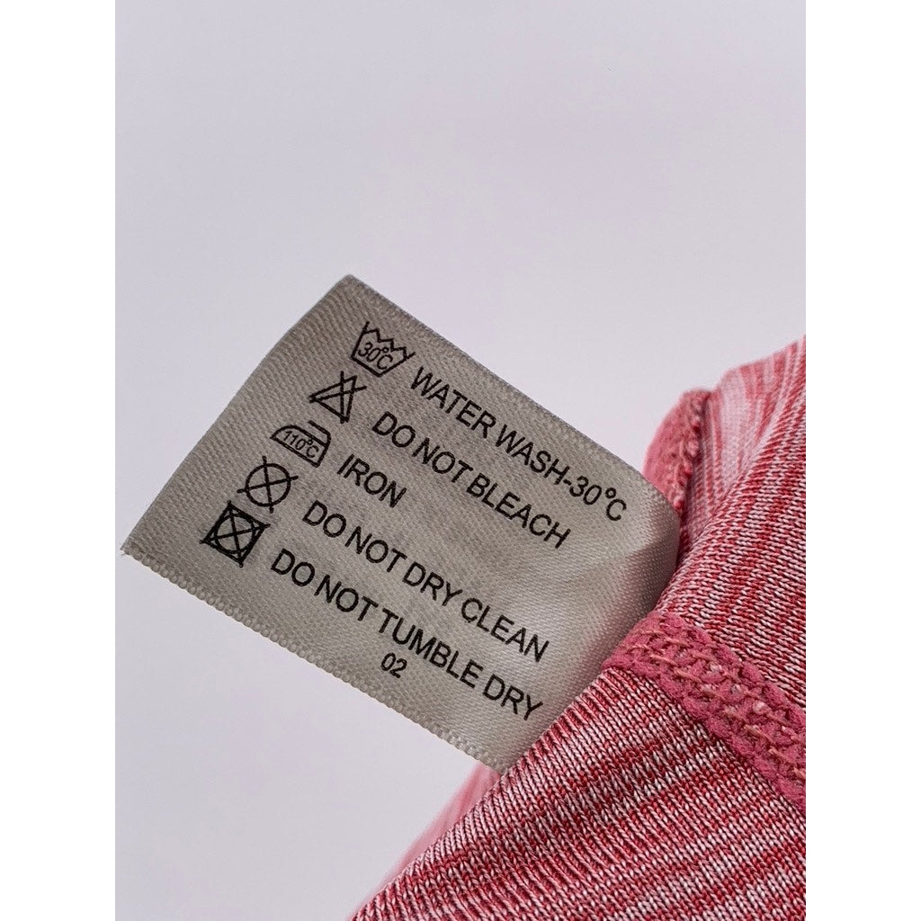 UNBRANDED Women's Pink Printed Cropped Leggings SZ 2XL
