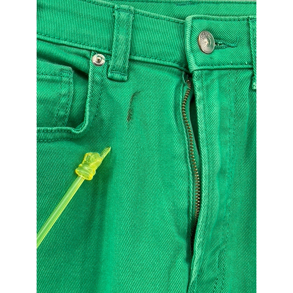 DIVIDED By H&M Women's Dark Green High-Rise Denim Wide-Leg Pants SZ 2