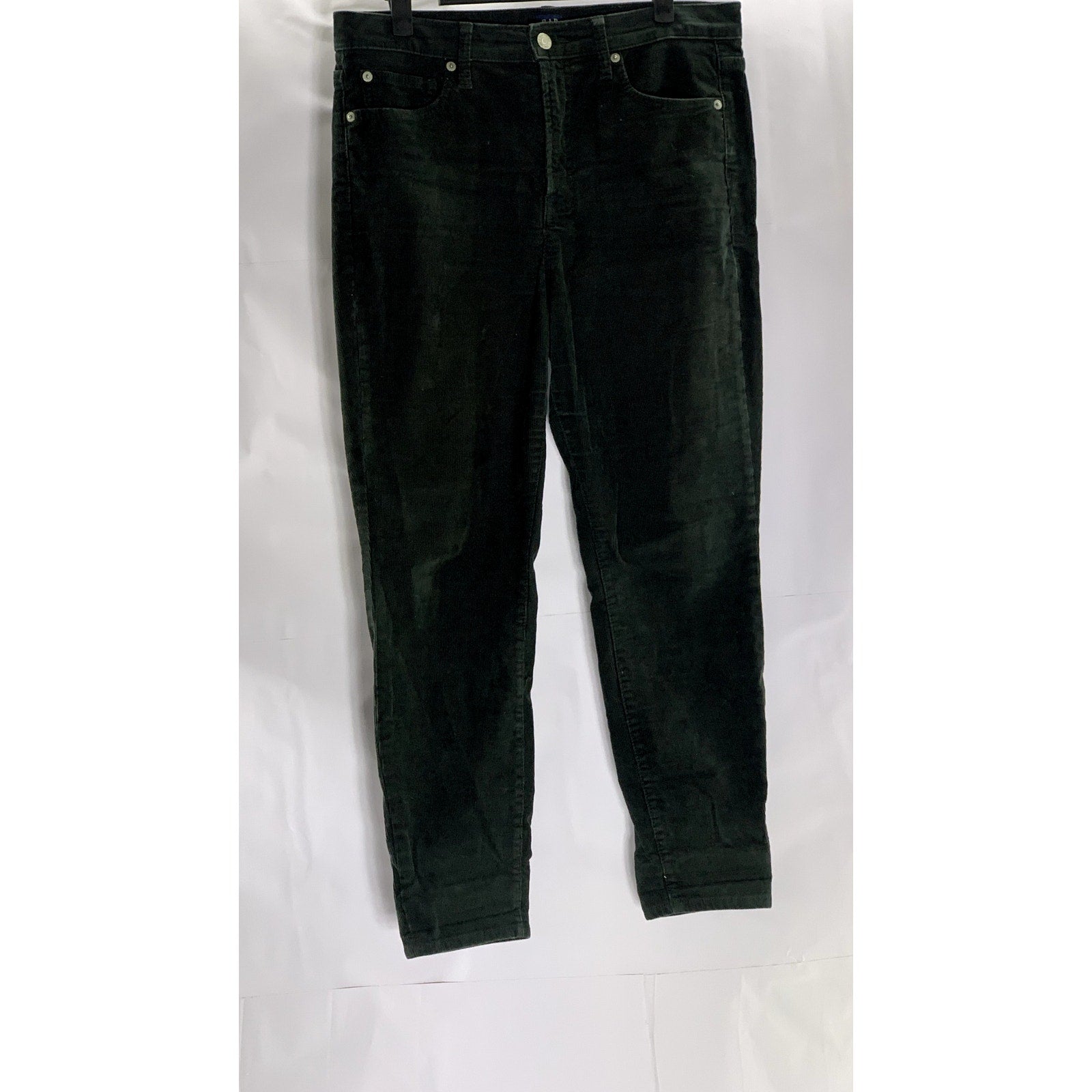 GAP DENIM Women's Petite Dark Charcoal Gray True Skinny Corduroy Pant SZ 8/28P