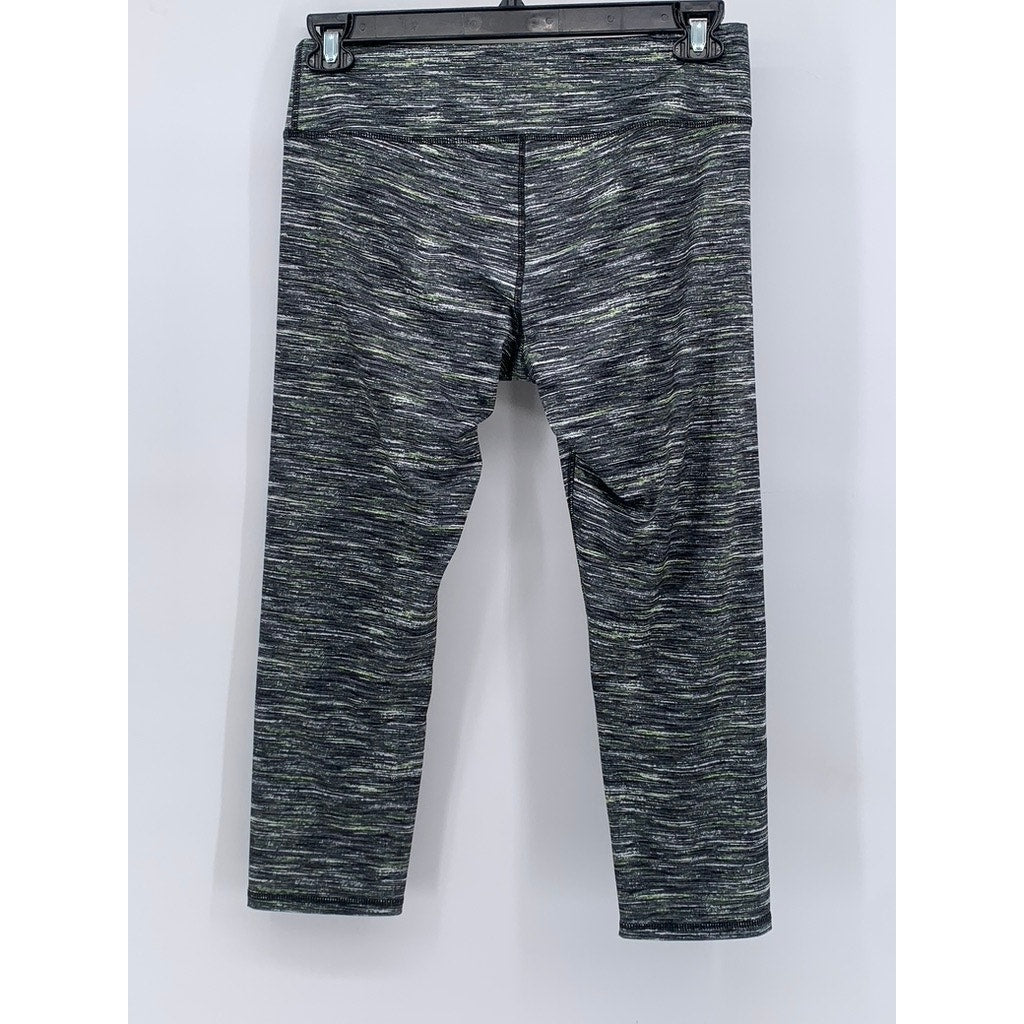 RBX Live Life Active Women's Black Printed High Rise Capri Pants SZ L