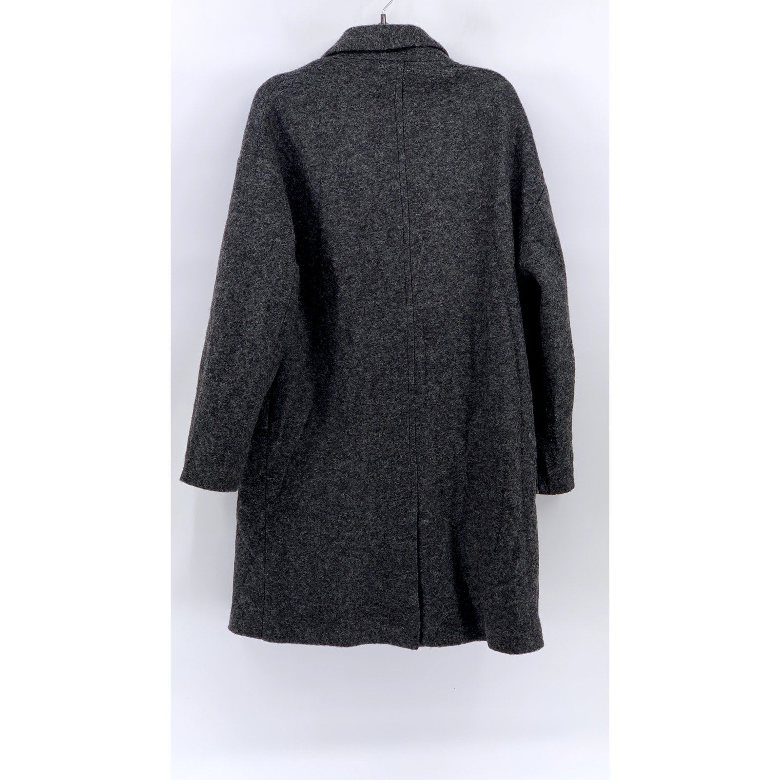 ZARA Men's Charcoal Wool-Blend Two Button Coat SZ S