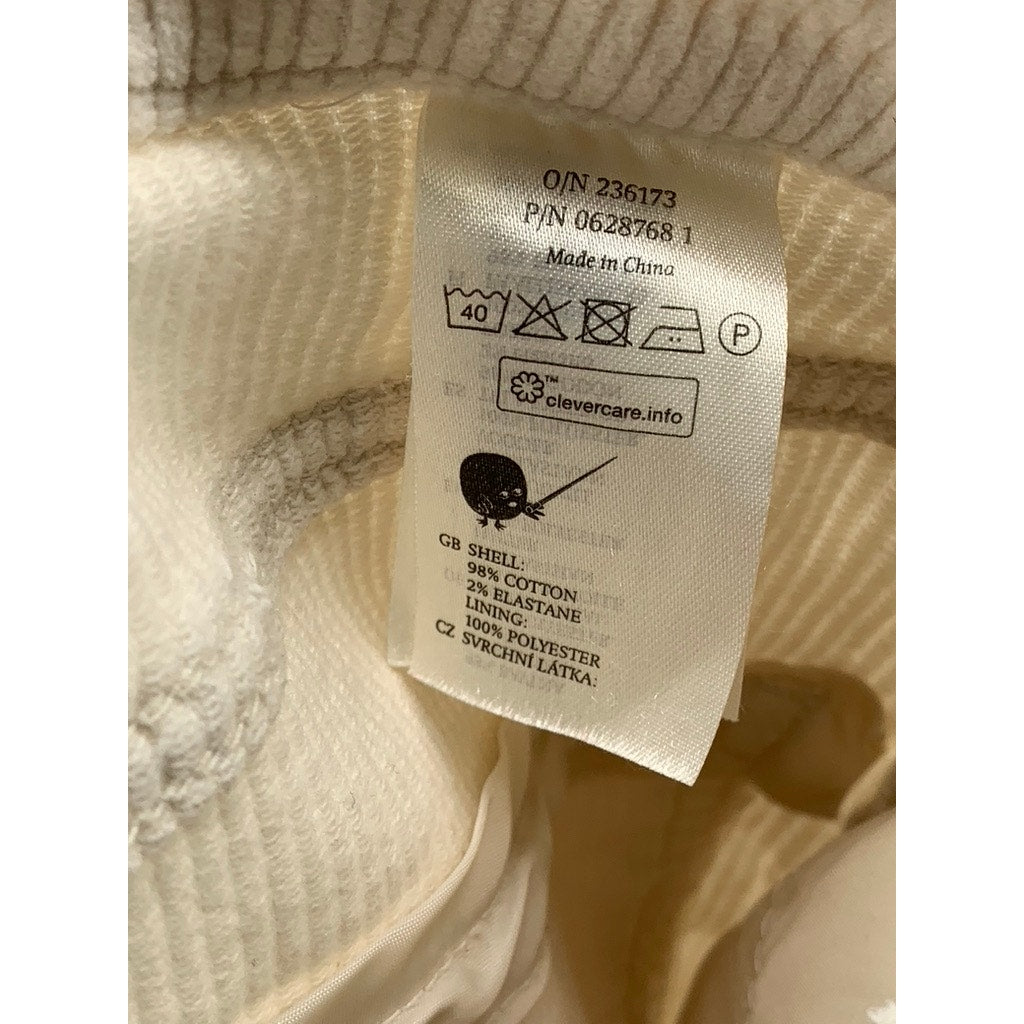 MONKI Women's Beige Corduroy Slim Leg Pants SZ 34(US2)