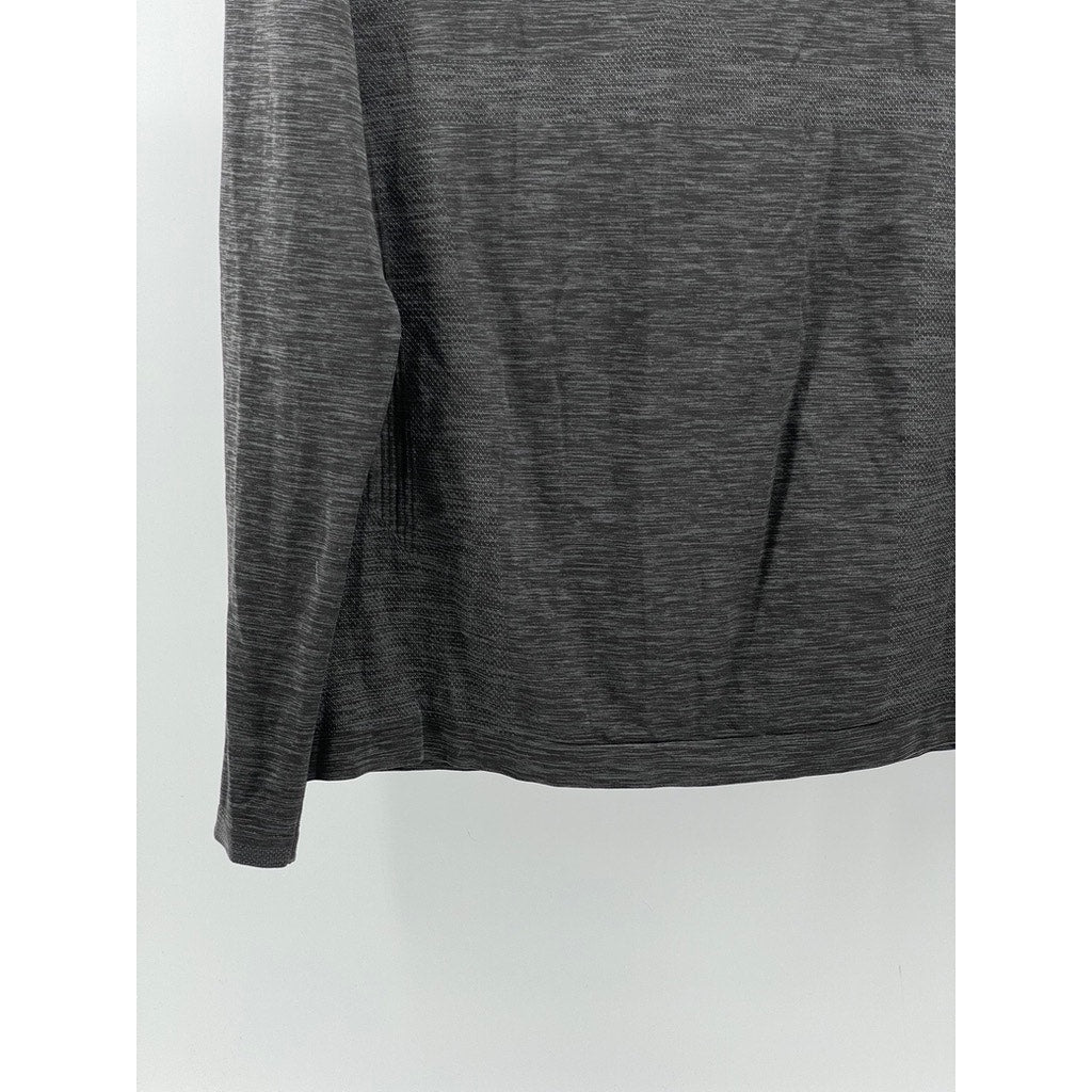 LULULEMON Women's Charcoal Gray Heather Crewneck Long Sleeve Active Top SZ S