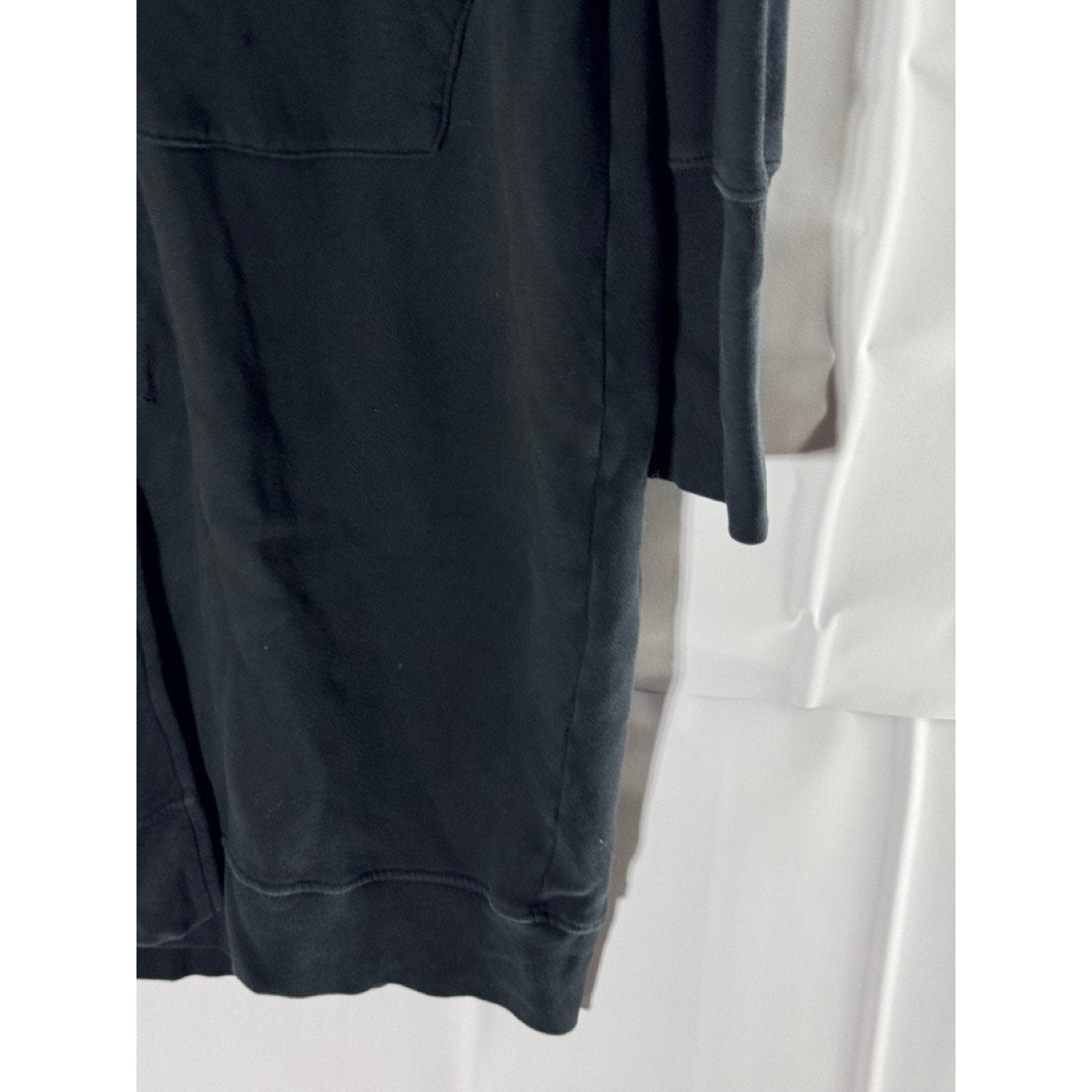 OAK Women's Black Solid Long Heavyweight Long Sleeve Zip-Up Cotton Hoodie SZ XL