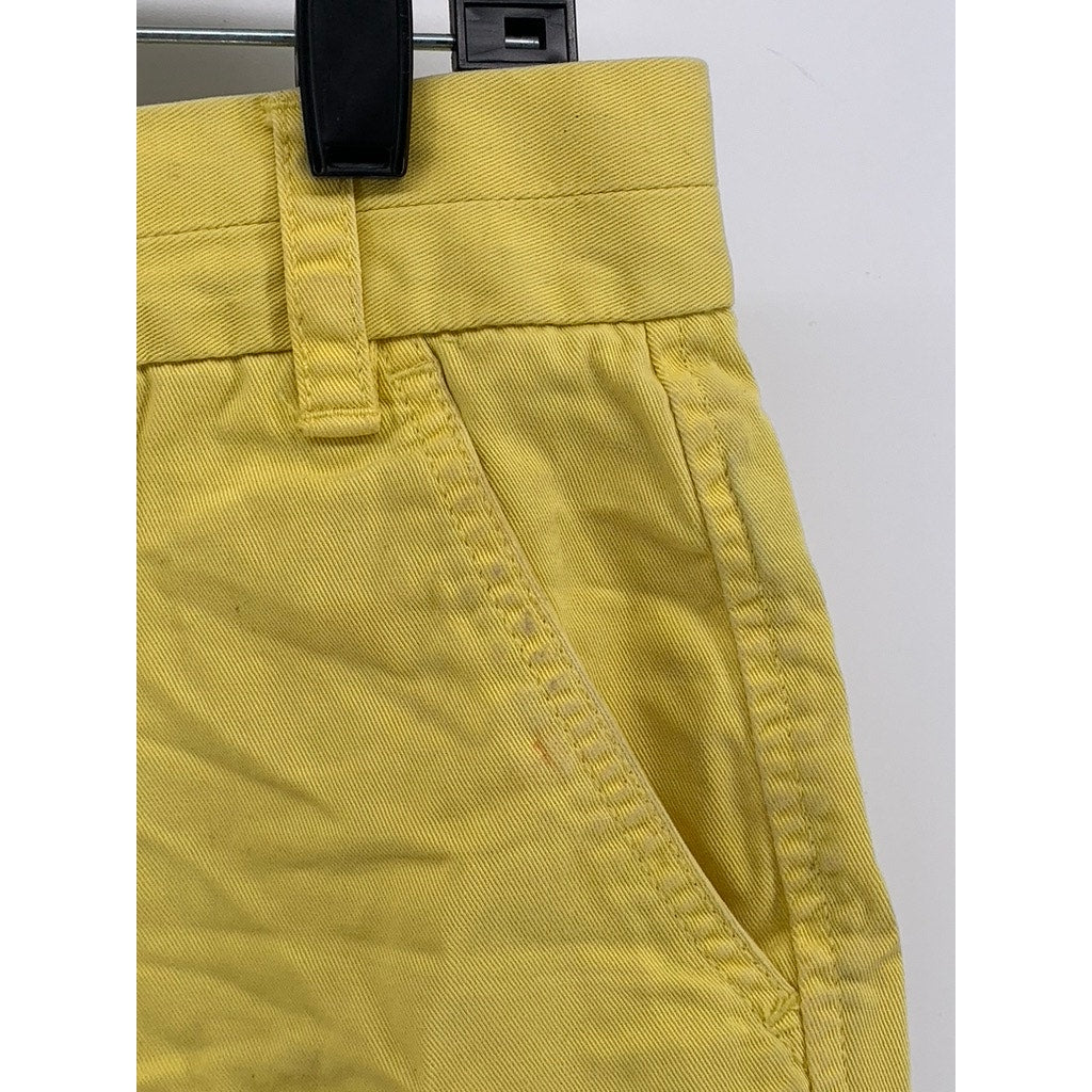 J.CREW Women's Yellow Cotton Casual Chino Shorts SZ 4