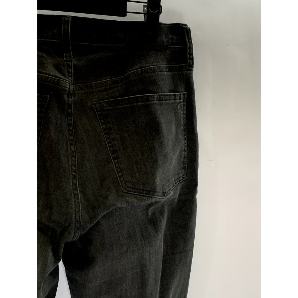MADEWELL Women's Black 9" Mid-Rise Skinny Frayed Hem Denim Five-Pocket Jean SZ28