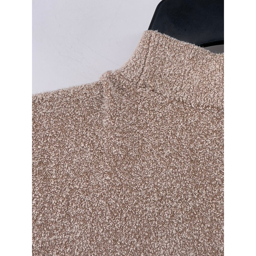 ANN TAYLOR FACTORY Women's Beige Knit Cotton-Blend Sweater Top SZ M