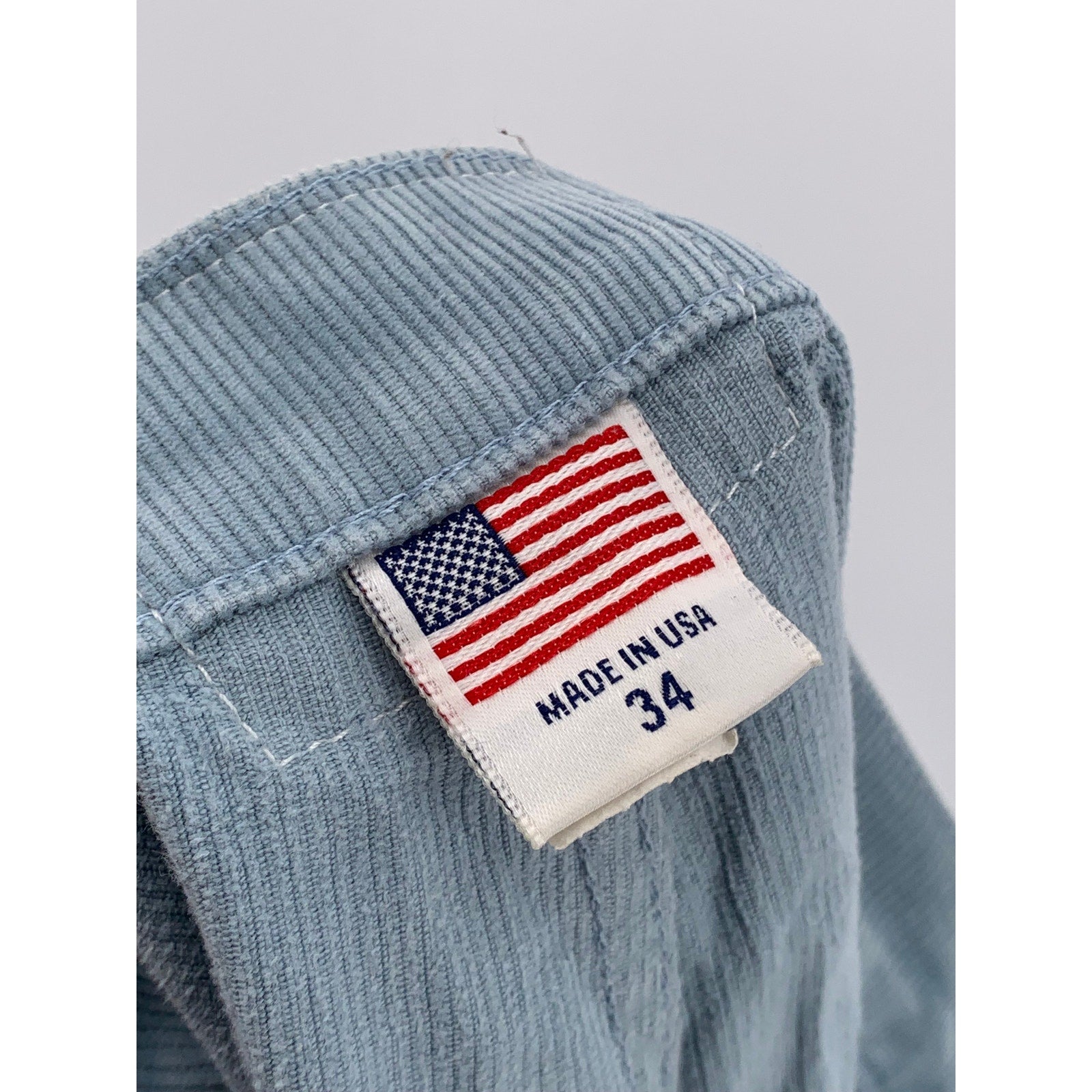 BIRCHWELL BEACH BRITCHES Men's Light Blue Classic Corduroy Shorts SZ 34