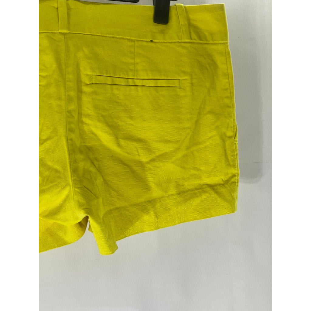 BANANA REPUBLIC Women's Golden Green Regular-Fit Solid Button Bermuda Shorts SZ4