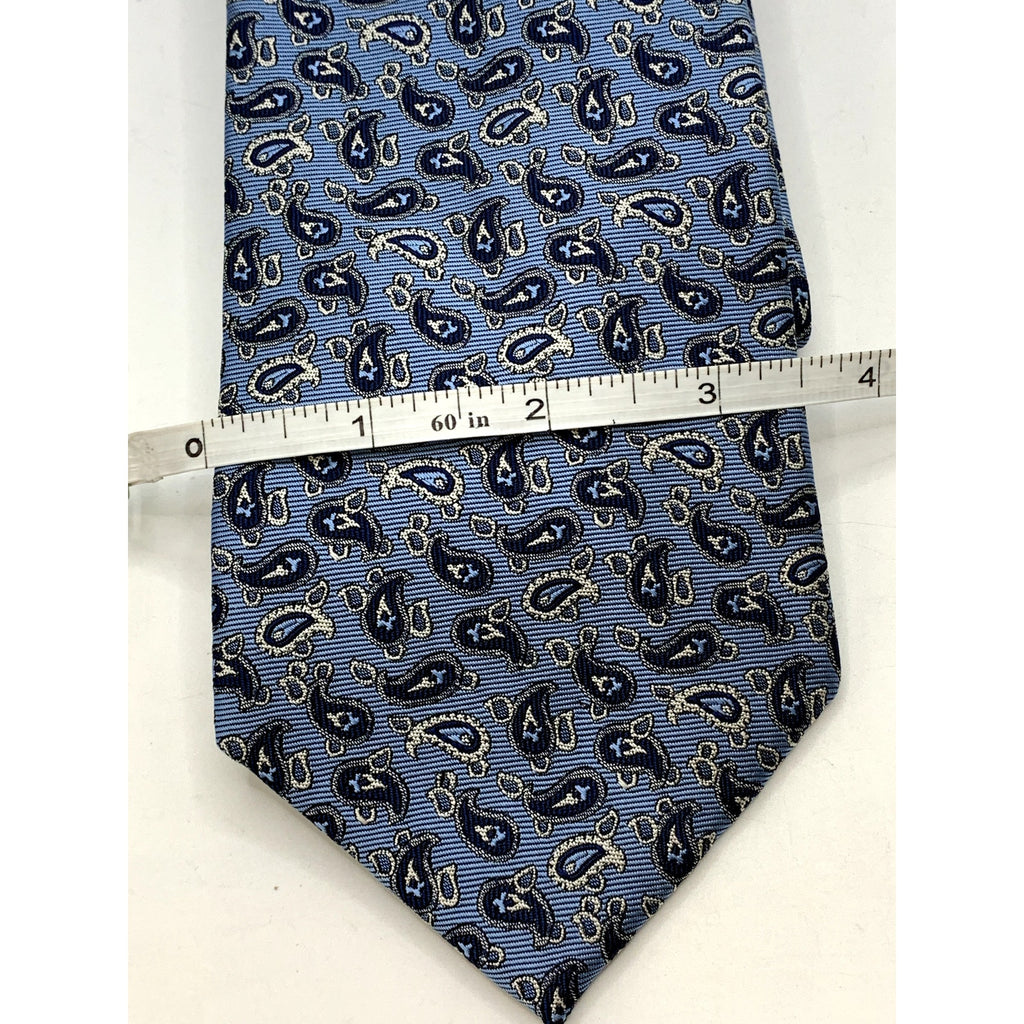JOS. A. BANK Men's Blue Embroidered Paisley Print Tie