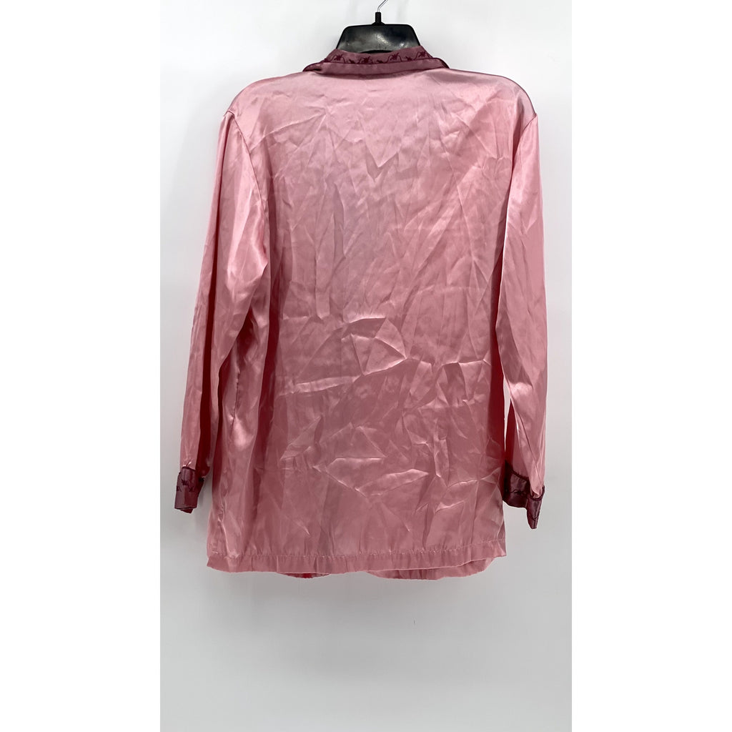 JACLYN SMITH Sleepwear Women's Silk Like Material Button Up Size Medium