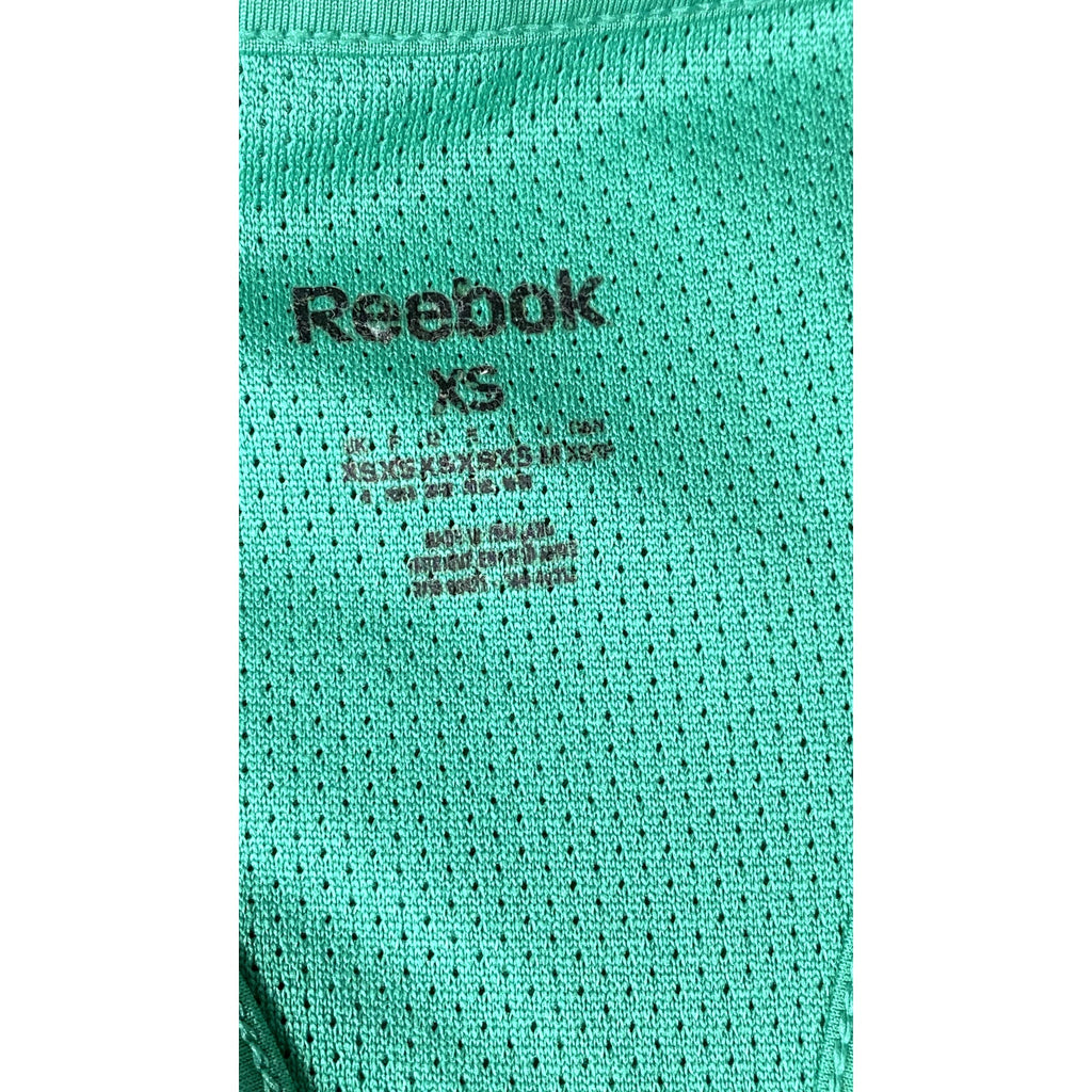 REEBOK Women's Green Breathable Logo Racerback Sports Bra SZ XS