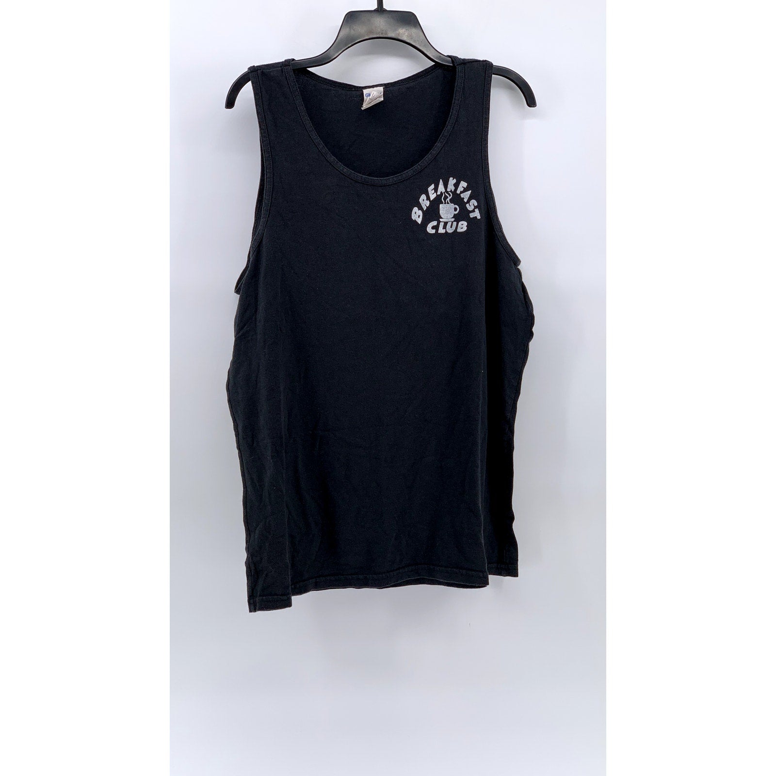 GILDAN Men’s Black Breakfast Club Logo Tank SZ XL