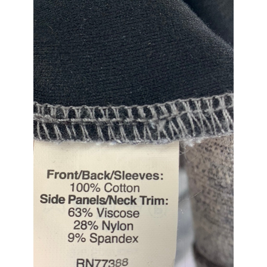 MADEWELL Women's Black/Gray Parkline Crewneck Short Sleeve Knit Mini Dress SZ 2