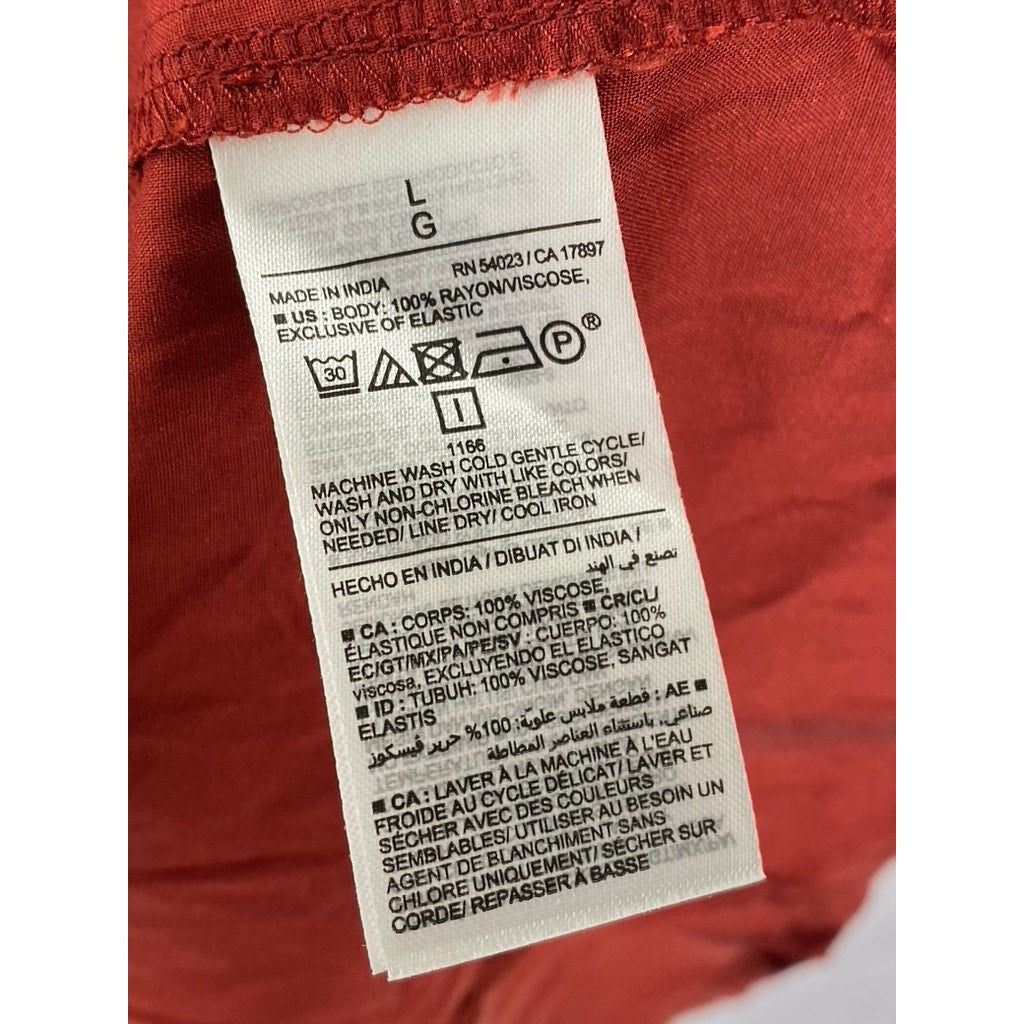 OLD NAVY Women's Flame Scarlet Red Sleeveless Smocked Bodice Tank Mini Dress SZL
