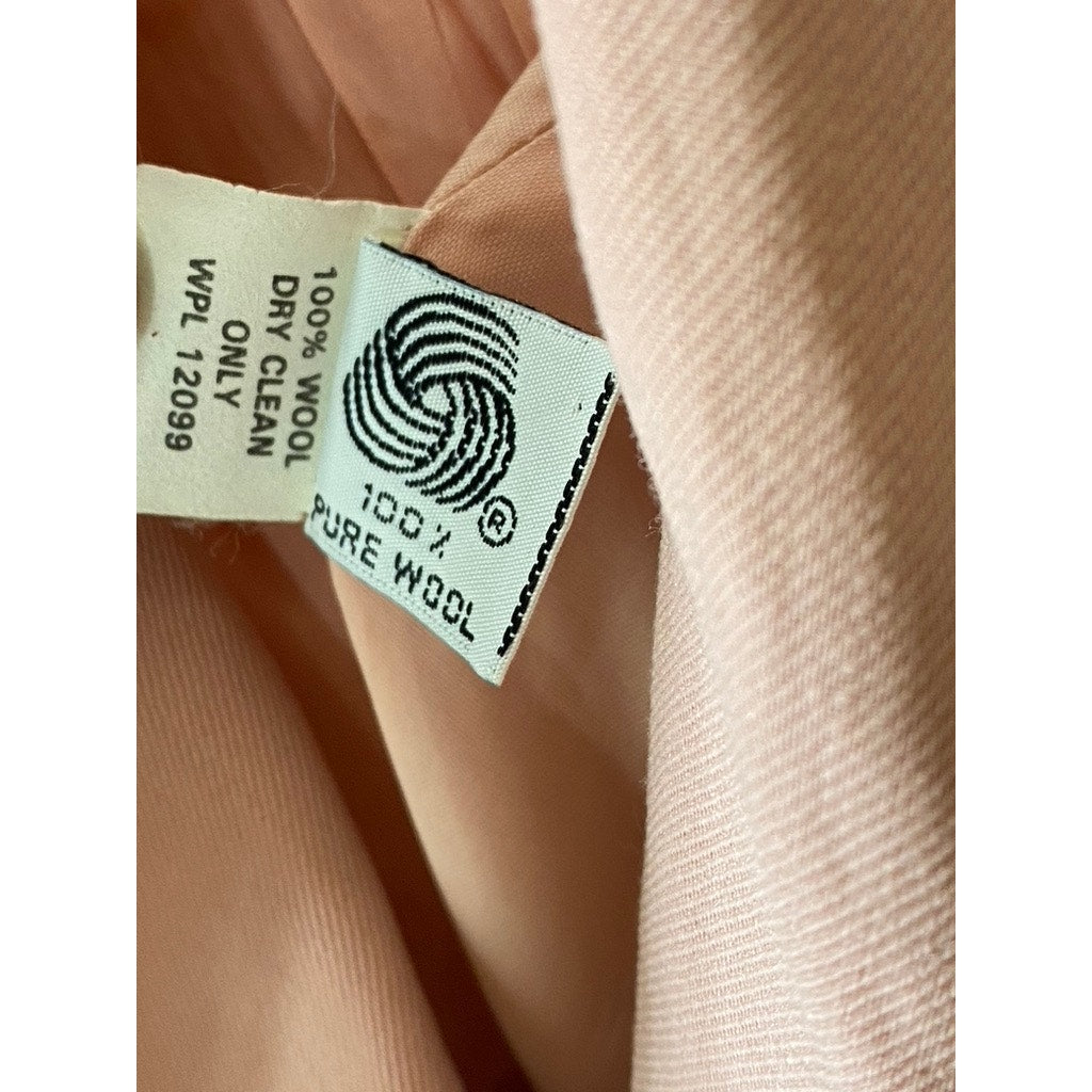 BICCI NEW YORK Women's Vintage Peach Wool Double Breast One-Button Blazer SZ 4