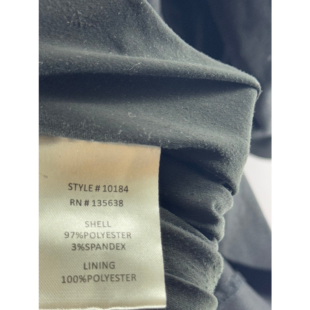 HUTCH Women's Black Solid Button-Shoulder Detail Long Sleeve Mini Dress SZ 8