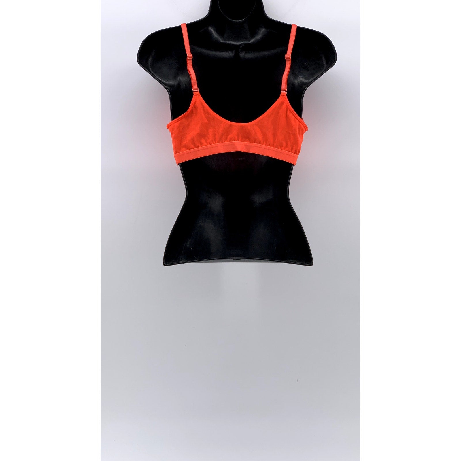 PARADE Women's Neon Orange Mesh Triangle Cutout Bra SZ M