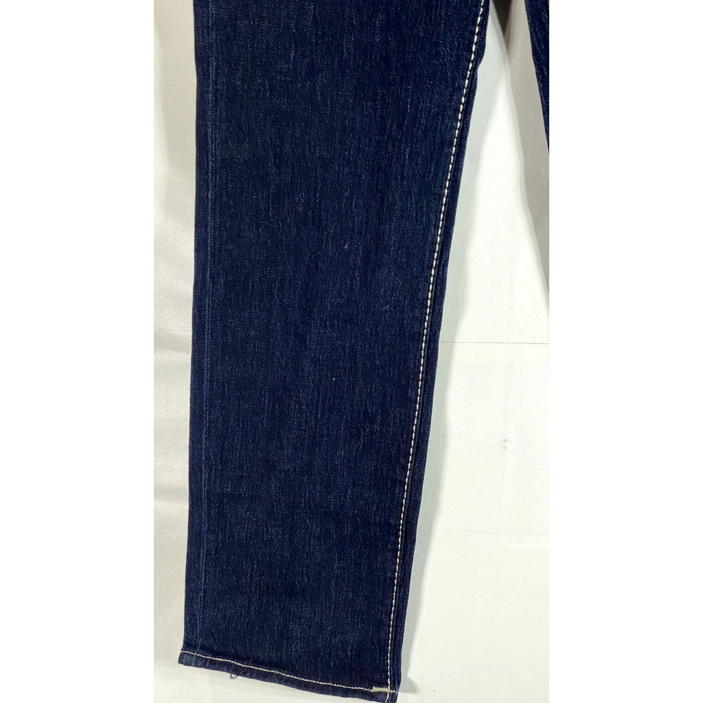 TRUE RELIGION Women's Blue Denim Ricki Relaxed Straight Big T Jean SZ 26