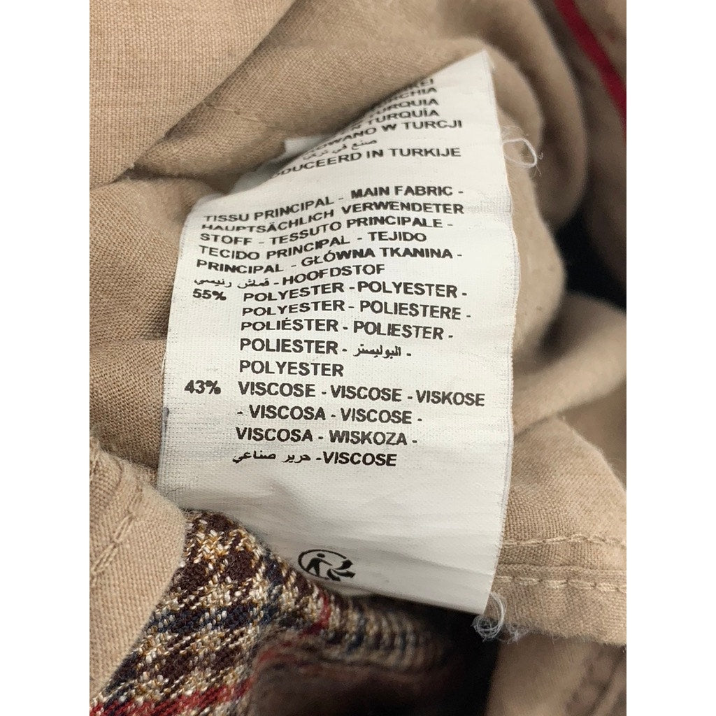 DEVRED 1902 Men's Brown Houndstooth Slim-Fit Regular Cuffed Pant SZ 38