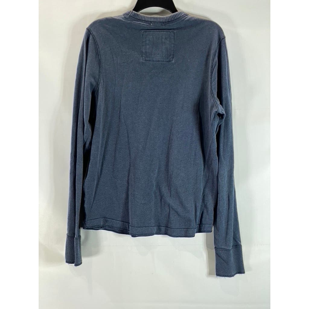 ABERCROMBIE & FITCH Men's Navy Crewneck Long Sleeve Pullover Muscle Sweater SZ L