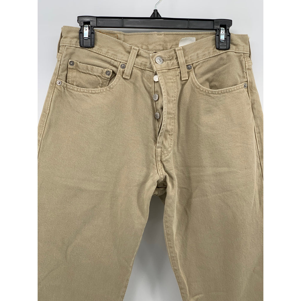 LEVI'S Men's Tan Denim Y2K 501 Regular Straight Leg Five-Pocket Jeans SZ 31X32