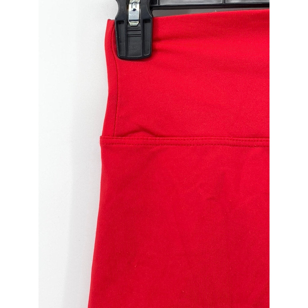 CAPEZIO Girls' Red Pull-On Biker Shorts SZ M