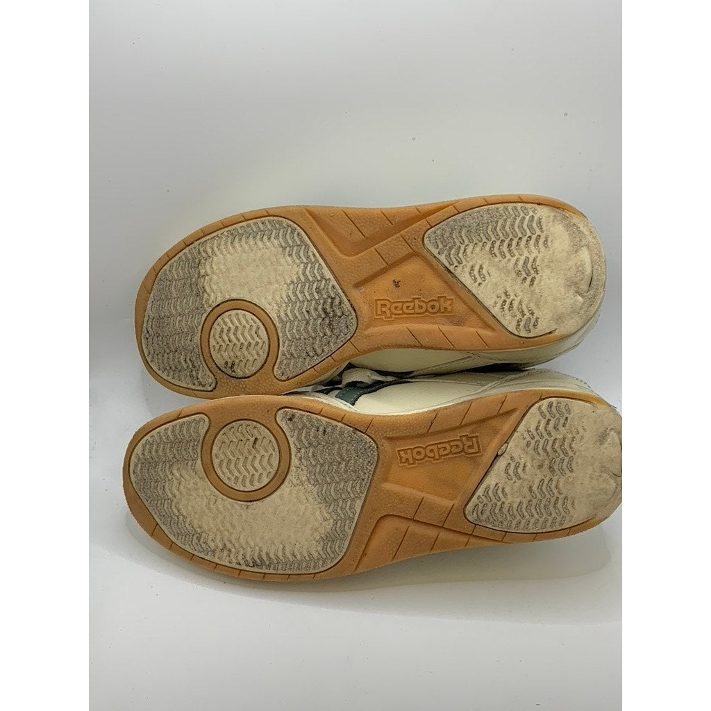 REEBOK Men's White-Green Hi-Top Sneakers SZ 6