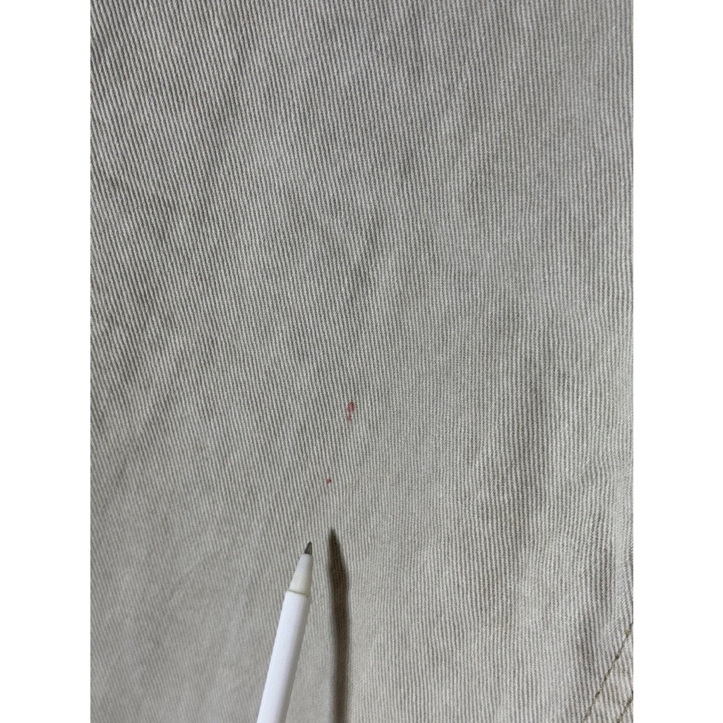 PAZZO Women's Beige Denim A-Line Midi Skirt SZ S