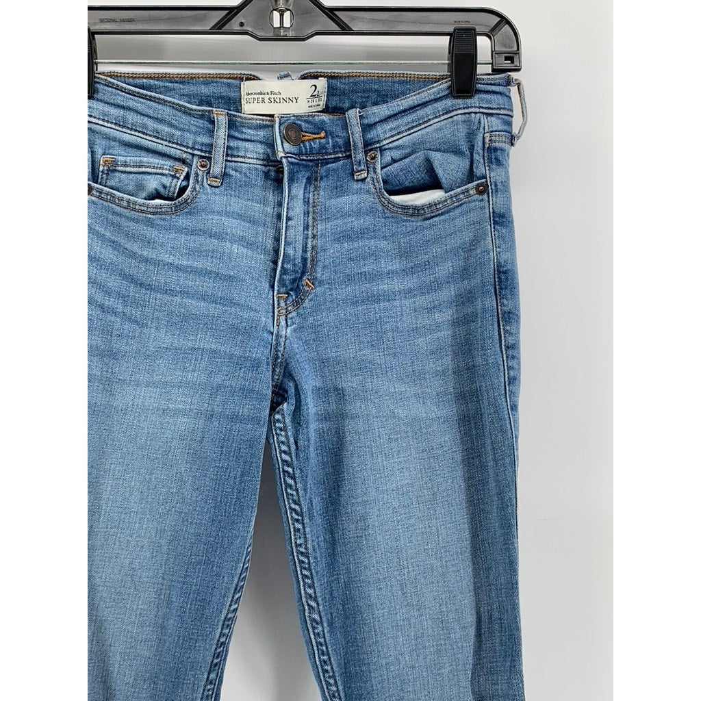 ABERCROMBIE & FITCH Women's Blue Denim Super Skinny Jeans SZ 2