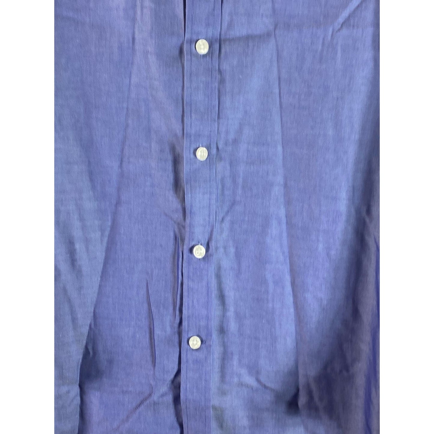 MICHAEL KORS Men's Blue Regular-Fit Non-Iron Button-Up Dress Shirt SZ 17.5 32/33