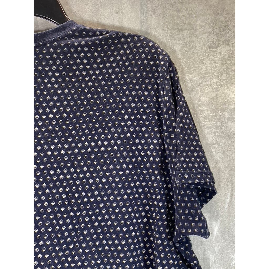 GOODFELLOW & CO Men's Navy Printed Crewneck Standard-Fit T-Shirt SZ XL
