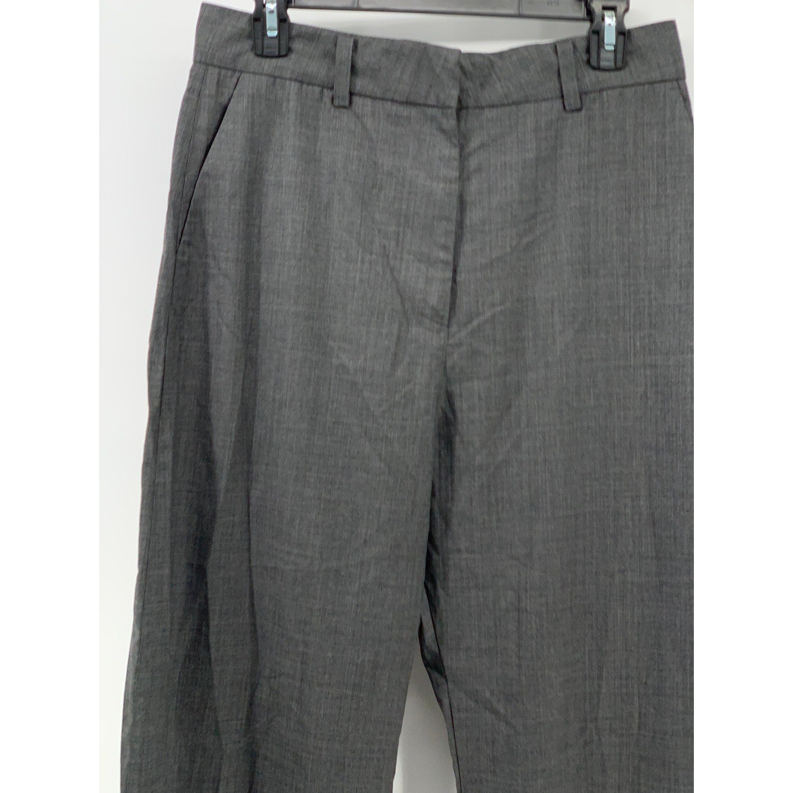 ARCH THE Women's Charcoal Gray Wool Wide-Leg Dress Pants SZ 40(US6)