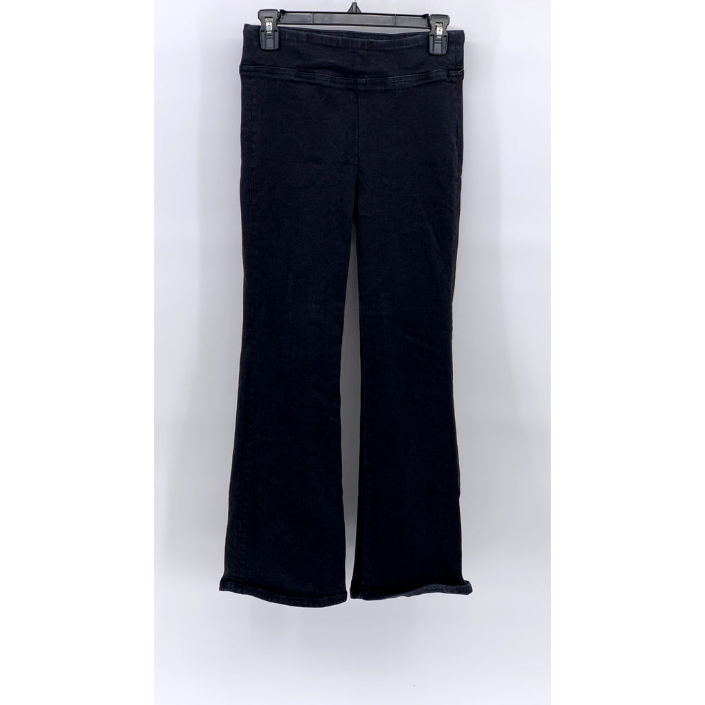FRAME Women's Black Solid The Jetset Crop Mini Boot High-Rise Stretch Pants SZ 1